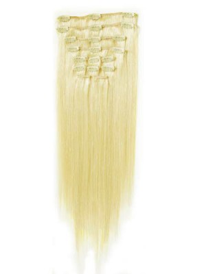10 Pcs From 14" Straight Clip In Full Head Set