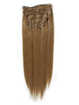 10 Pcs From 14" Straight Clip In Full Head Set