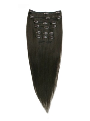 10 Pcs From 14" Straight Clip In Full Head Set
