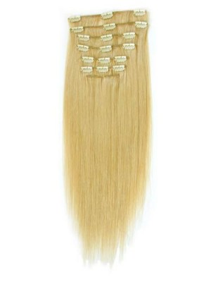 10 Pcs From 14" Straight Clip In Full Head Set