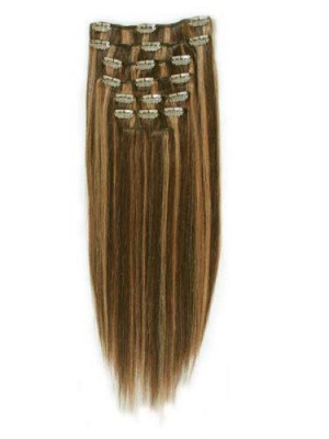10 Pcs From 14" Straight Clip In Full Head Set