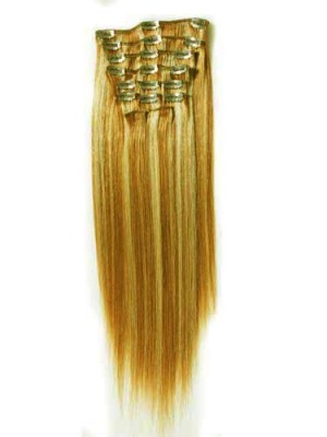 10 Pcs From 14" Straight Clip In Full Head Set