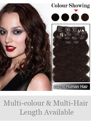 7 Pcs From 14" Wavy Clip In Full Head Set