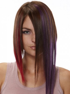 16 Inches 1 Piece Highlight Clip In Human Hair Extensions