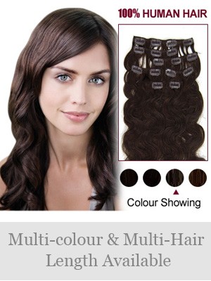 7 Pcs From 14" Wavy Clip In Full Head Set