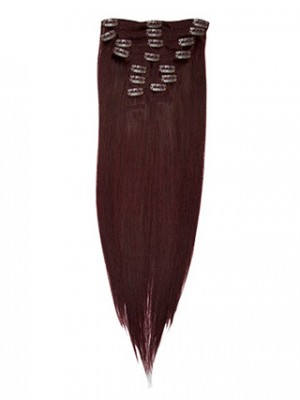 10 Pcs From 14" Straight Clip In Full Head Set