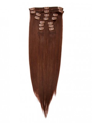 10 Pcs From 14" Straight Clip In Full Head Set