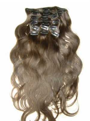 10 Pcs From 18" Wavy Clip In Full Head Set