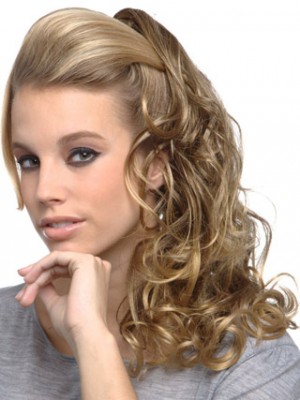 Relaxed Curls Synthetic Clip In Hairpiece