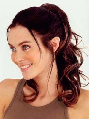 20" Wavy Layered With Clip Attachment Synthetic Ponytail