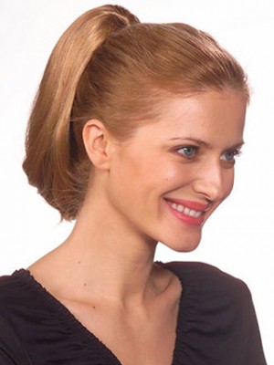 8" Sleek Straight Clip On Synthetic Ponytail
