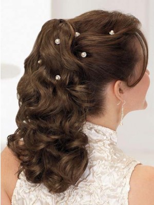 18" Curly Built-in Clip Synthetic Ponytail