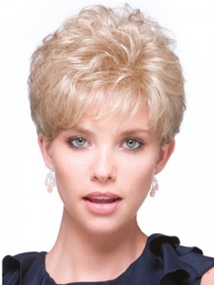 Short Curly Top Piece Wig