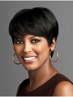 Elegant Straight African American Wigs