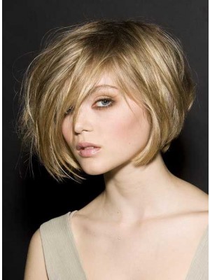 Impressive Short Full Lace Straight Human Hair Wig