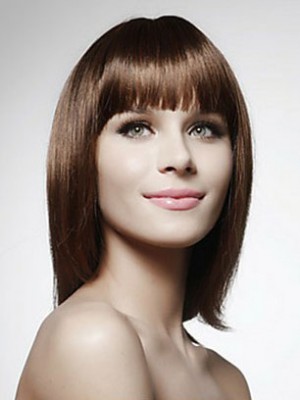 100% Human Hair Capless Medium Wig