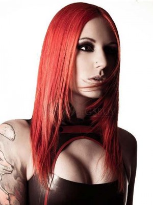 Glamour Real Long Layered Straight Lace Front Wigs 100% Remy Human Hair About 18 Inches