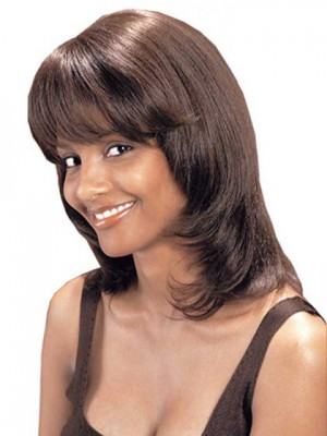 Shoulder Length Human Hair Lace Front Wig