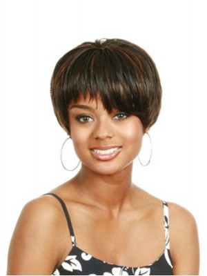 Short Straight Synthetic Capless Wig
