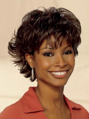 Synthetic Curly Lace Front Short Length Wig
