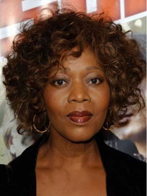 Amazing Short Curly Brown African American Lace Wigs For Women