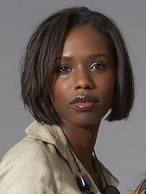 Cute Short Straight African American Full Lace Wigs For Women