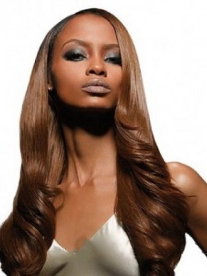 Sweet Long Wavy African American Full Lace Wigs For Women