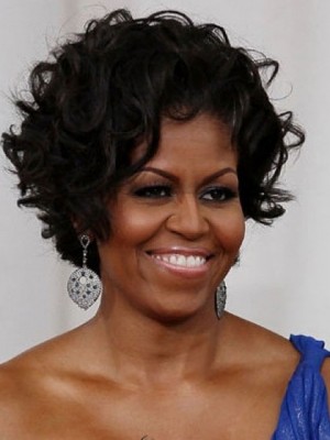 Short Curly Black African American Full Lace Wigs For Women