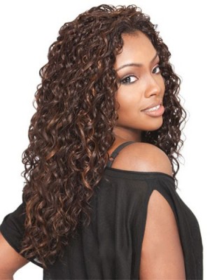 Chic Long Curly African American Lace Wigs For Women 20 Inch