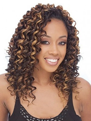 Medium Curly African American Lace Wigs For Women 14 Inch