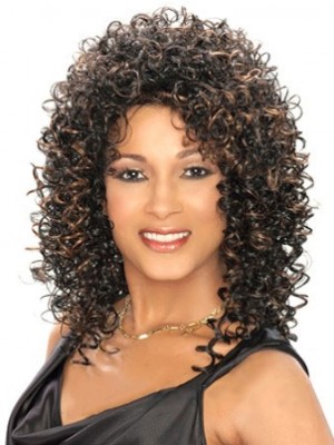 Unique Medium Curly African American Wigs For Women 14 Inch