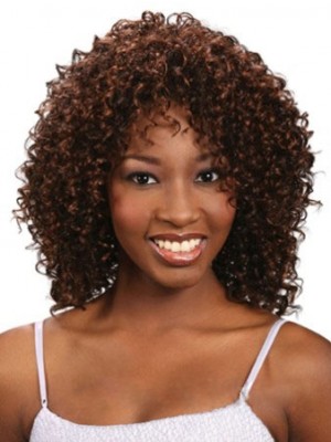 Fantastic Medium Curly African American Wigs For Women 12 Inch