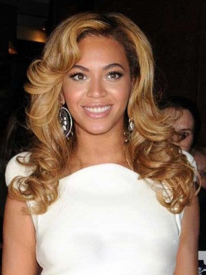 Affordable Long Curly Blonde African American Lace Wigs