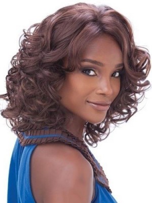 Quality Wigs Short Curly No Bang African American Lace Wigs For Women 10 Inch