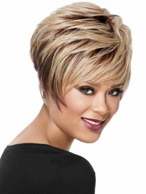 Affordable Short Straight African American Lace Wigs For Women 6 Inch
