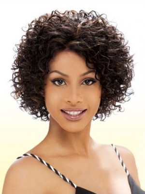 Cheap Short Curly African American Lace Wigs For Women 8 Inch 