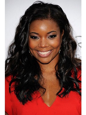 Multi-function Long Curly Black African American Wigs For Women 16 Inch