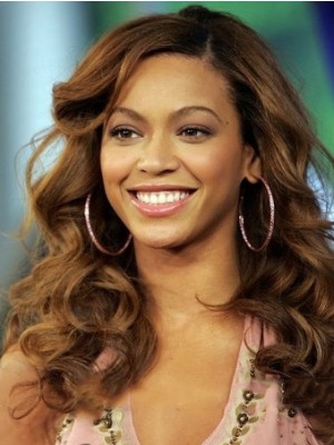 Trendy Long Wavy African American Full Lace Wigs For Women 16 Inch