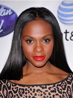 Glamorous Long Straight Black African American Full Lace Wigs For Women