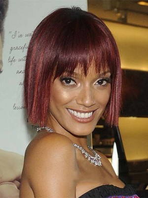 Fancy Short Straight African American Wigs For Women 10 Inch