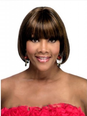 The Fresh Short Straight Full Bang African American Wigs For Women