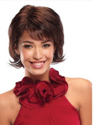 Top Quality Short Wavy Side Bang African American Lace Wigs For Women