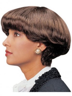 Sweet Short Straight Full Bang African American Wigs For Women