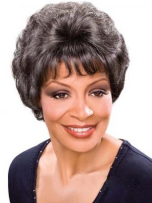 Soft Short Wavy African American Wigs For Women