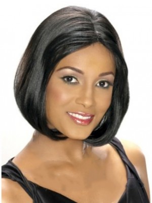 Glamorous Short Straight African American Lace Wigs For Women