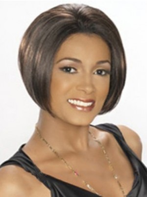Super Smooth Short Straight African American Lace Wigs For Women