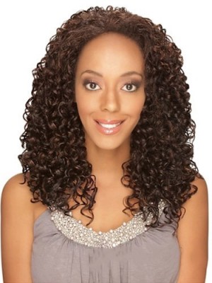 Glamorous Curly No Bang African American Lace Wigs For Women