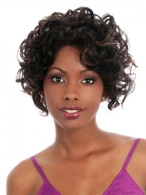 Best Short Curly African American Lace Wigs For Women 8 Inch 