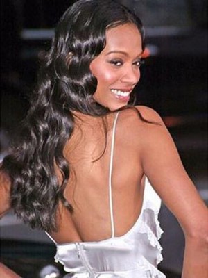 Lastest Trend Long Wavy Black African American Lace Wigs For Women 22 Inch