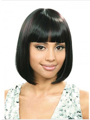 Mysterious Short Straight Black African American Wigs For Women